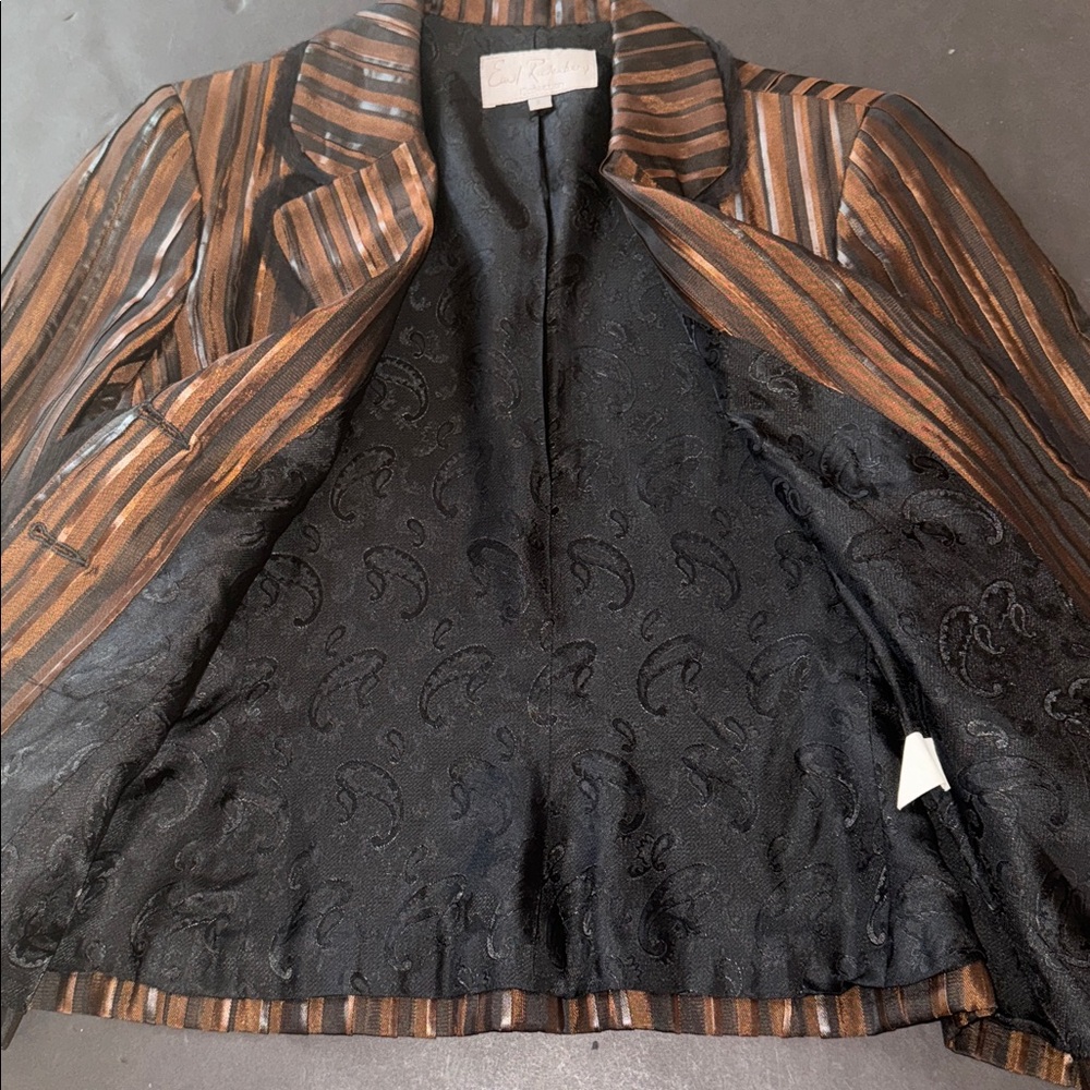 Earl Rutenberg Collection Striped Blazer Jacket - Picture 11 of 17